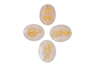 Amazing Gemstone Rose Quartz Reiki palm stones for grounding and meditation.