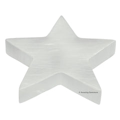 Amazing Gemstone selenite plate on desk supports calm, stylish crystal care