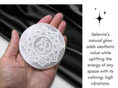 Amazing Gemstone selenite plate crystal-cleanse-charge for energizing jewelry.