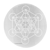 Amazing Gemstone Selenite Plate round-disc for crystal charging and cleansing.