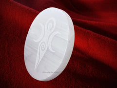 Amazing Gemstone Selenite Plate versatile use for crystals, jewelry, and meditation.