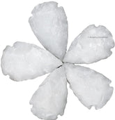 Amazing Gemstone snow quartz arrowhead in natural light for DIY jewelry