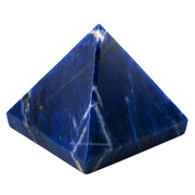Amazing Gemstone sodalite pyramid front view for meditation and crystal grids