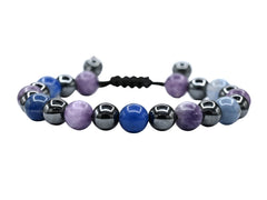 Amazing Gemstone Stop Drinking Bracelet Lepidolite close-up promotes calm energy