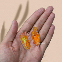 Amazing Gemstone Tangerine Aura Quartz stone for meditation and focus.