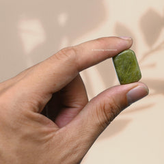 Amazing Gemstone Vesuvianite tumbled stones add elegance to crystal shelves.