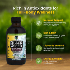 Amazing Herbs Black Seed Oil label close-up notes gluten-free, non-GMO formulation.