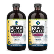 Amazing Herbs Premium Black Seed Oil bottle on slate surface for daily use.
