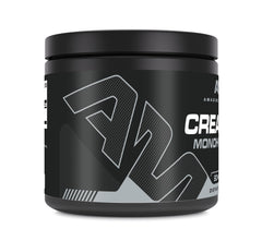 Amazing Muscle creatine monohydrate powder jar with label, highlighting purity and potency.