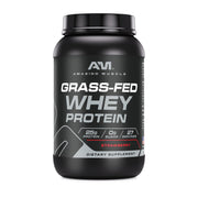 Amazing Muscle grass-fed whey protein powder tub for high-protein fueling.
