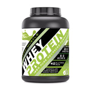 Amazing Muscle 5lb whey protein bottle labeled Japanese Matcha for post-workout recovery