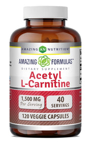 Amazing Nutrition Acetyl L-Carnitine bottle for daily wellness.