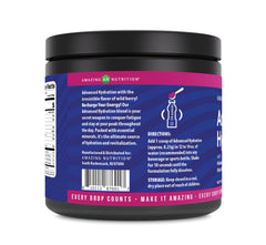 Amazing Nutrition hydration powder scoop close-up highlights keto-friendly non-GMO formula.