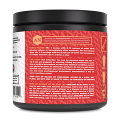 Natural Fruit Punch flavor of Amazing BCAA 6000 poured in a glass.