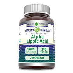 Amazing Nutrition Amazing Formulas Alpha Lipoic Acid 300 mg bottle front view for everyday wellness