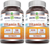 Amazing Formulas Vitamin B6 200mg bottle for daily supplement routine.