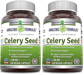 Amazing Formulas celery seed extract bottle, 1500 mg per serving, for daily wellness.