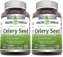 Amazing Formulas celery seed extract bottle, 1500 mg per serving, for daily wellness.