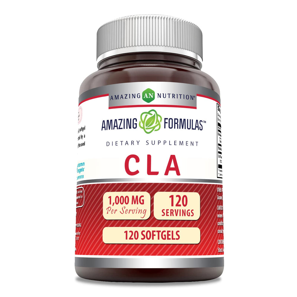 Amazing Nutrition Amazing Formulas CLA softgel bottle for easy daily supplementation