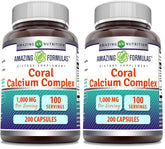Amazing Nutrition Amazing Formulas Coral Calcium Complex bottle front shows 1000 mg per serving