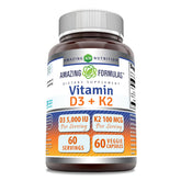 Amazing Formulas D3 K2 bottle shows purity and potency for daily use