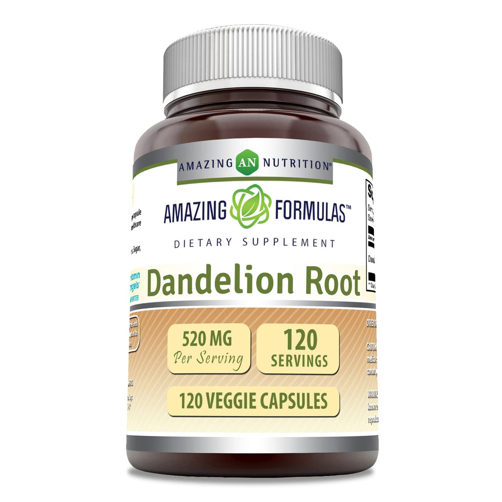 Amazing Nutrition Amazing Formulas Dandelion Root bottle with 520 mg per serving