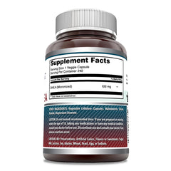 Amazing Formulas DHEA capsules closeup showing vegetarian capsule and clean profile