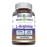 Amazing Nutrition L-Arginine bottle, 500 mg capsule for daily use