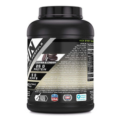 Amazing Nutrition Amazing Muscle Whey scoop in measuring cup for easy serving.