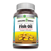 Amazing Nutrition Amazing Omega 1000mg softgel bottle front view supports daily omega-3 intake.