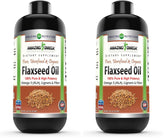 Amazing Nutrition Amazing Omega flaxseed oil bottle illustrates plant-based omega-3 options