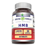 Amazing Nutrition HMB 2000mg bottle shown, supports daily workout routines.