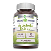 Amazing Nutrition Artichoke Extract bottle with 500 mg serving for daily use.