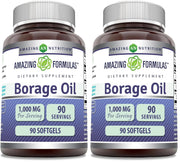 Amazing Nutrition Borage Oil Softgels bottle for easy daily supplementation