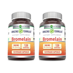 Amazing Nutrition Bromelain 500 mg bottle may support digestive comfort with daily meals
