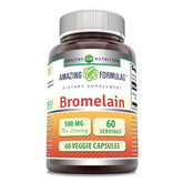 Amazing Nutrition Bromelain 500mg bottle close-up, showcasing premium quality and potency.