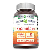 Amazing Nutrition bromelain bottle-front for digestive comfort with 500 mg per serving