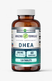 Amazing Nutrition DHEA supplement bottle front highlighting purity and potency