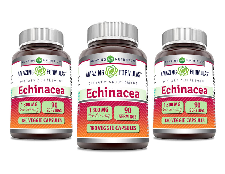 Amazing Nutrition Echinacea 1300mg bottle front view for daily wellness