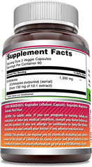 Close-up of label on Amazing Nutrition Echinacea 1300mg bottle