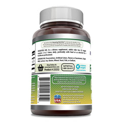 Amazing Nutrition fenugreek seed label highlights non-GMO and gluten-free quality.