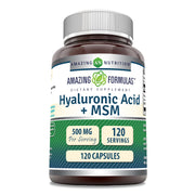 Amazing Nutrition Hyaluronic Acid & MSM bottle front for daily joint support