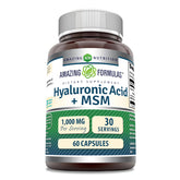 Amazing Nutrition Hyaluronic Acid and MSM capsules in bottle front support daily wellness