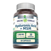 Amazing Nutrition Hyaluronic Acid and MSM capsules in bottle front support daily wellness
