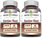 Amazing Nutrition Konjac Root Supplement bottle front showing 2000 mg per serving for daily fiber support