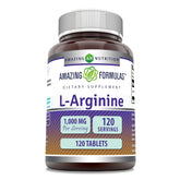 Amazing Nutrition L-Arginine bottle front view for daily amino acid support.