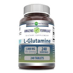 Amazing Nutrition L-Glutamine bottle front view for everyday support