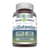 Amazing Nutrition L-Glutamine capsules bottle front view for daily supplementation