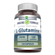 Amazing Nutrition L-Glutamine capsules bottle front view for daily supplementation