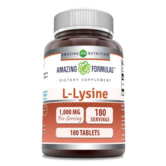 Amazing Nutrition L-Lisina 1000 mg, tabletas para ingesta diaria de aminoácidos